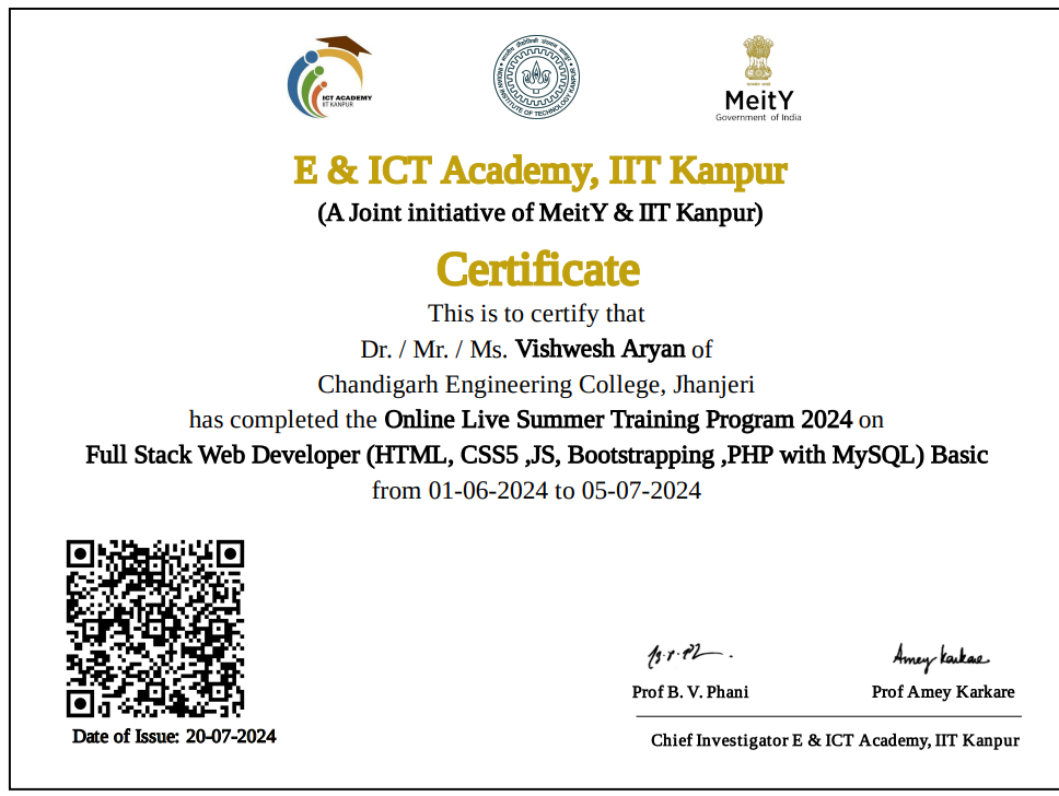 Certificate 1